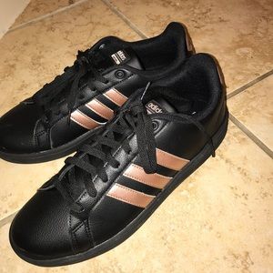 Rose Gold and black adidas